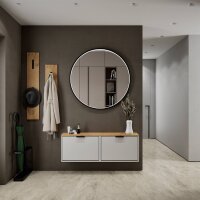 Schuhschrank STIVIO 2x 1 Klappe Weiß Grau 60 cm,...