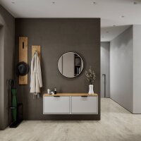 Schuhschrank STIVIO 2x 1 Klappe Weiß Grau 60 cm,...