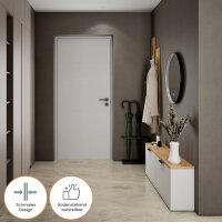 Schuhschrank STIVIO 2x 1 Klappe Weiß Grau 60 cm,...