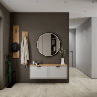 Schuhschrank STIVIO 2x 1 Klappe Weiß Grau 60 cm,...