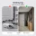 Meuble à chaussures STIVIO 2x 2 portes battantes, chêne doré, 60 cm, miroir rond sans cadre à LED, 100 cm (2 intensités déclairage)
