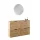 Armoire à chaussures STIVIO 2x 2 portes battantes, chêne doré, 60 cm, miroir rond sans cadre à LED, 60 cm (2 intensités déclairage)