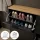 Armario para zapatos STIVIO con 2 puertas abatibles, negro, 60 cm; espejo redondo con LED sin marco, 100 cm (2 intensidades de luz)