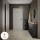 Meuble à chaussures STIVIO 2x 2 portes battantes noir 60 cm, miroir rond à LED avec cadre 60 cm (3 intensités déclairage)