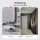 Meuble à chaussures STIVIO 2x 2 portes battantes noir 60 cm, miroir rond à LED avec cadre 60 cm (3 intensités déclairage)