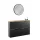 Meuble à chaussures STIVIO 2x 2 portes battantes noir 60 cm, miroir rond à LED avec cadre 60 cm (3 intensités déclairage)