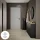 Armoire à chaussures STIVIO 2x 2 portes battantes, noire, 60 cm, miroir rond à LED avec cadre, 80 cm (3 intensités déclairage)