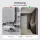 Armoire à chaussures STIVIO 2x 2 portes battantes, noire, 60 cm, miroir rond à LED avec cadre, 80 cm (3 intensités déclairage)