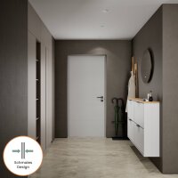 Schuhschrank STIVIO 2x 2 Klappe Weiß Grau 60 cm,...