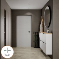 Schuhschrank STIVIO 2x 2 Klappe Weiß Grau 60 cm,...