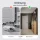 Meuble à chaussures STIVIO 2x 3 portes relevables, chêne doré, 60 cm, miroir rond sans cadre à LED, 100 cm (2 intensités déclairage)
