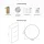 Meuble à chaussures STIVIO 2x 3 portes relevables, chêne doré, 60 cm, miroir rond sans cadre à LED, 100 cm (2 intensités déclairage)