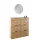 Meuble à chaussures STIVIO 2x 3 portes battantes, chêne doré, 60 cm, miroir rond sans cadre à LED, 60 cm (2 intensités déclairage)