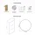 Meuble à chaussures STIVIO 2x 3 portes battantes, chêne doré, 60 cm, miroir rond sans cadre à LED, 60 cm (2 intensités déclairage)