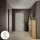 Scapolo per scarpe STIVIO 2x 3 ante a ribalta, rovere dorato, 60 cm; specchio rotondo con cornice e illuminazione a LED, 60 cm (3 livelli di luminosità)