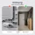 Meuble à chaussures STIVIO 2x 3 portes battantes, chêne doré, 60 cm, miroir rond à LED avec cadre, 80 cm (3 intensités déclairage)