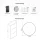 Shoe Cabinet STIVIO 2x 3 Flap Black 60 cm, Oval with Frame LED Mirror (3 Light Levels)