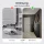 Meuble à chaussures STIVIO 2x 3 portes, noir, 60 cm, miroir rond à LED avec cadre, 80 cm (3 intensités déclairage)