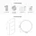 Meuble à chaussures STIVIO 2 x 3 portes battantes blanc-gris 60 cm, miroir rond sans cadre à LED 100 cm (2 intensités déclairage)