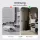 Meuble à chaussures STIVIO 2x 3 portes battantes blanc-gris 60 cm, miroir rond à LED avec cadre 60 cm (3 intensités déclairage)