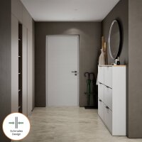 Schuhschrank STIVIO 2x 3 Klappe Weiß Grau 60 cm,...