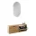 Scapolo STIVIO 2x 1 anta, rovere dorato, 60 cm, specchio ovale a LED senza cornice (2 livelli di illuminazione)