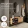 Shoe Cabinet STIVIO 2x 1 Flap Golden Oak 60 cm, Oval LED Mirror with Frame (3 Light Levels)