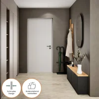 Scarpiera STIVIO 2x 1 anta, nera, 60 cm, specchio ovale a...