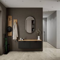 Schuhschrank STIVIO 2x 1 Klappe Schwarz 60 cm, LED...