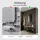 Armario para zapatos STIVIO, 2 puertas abatibles, negro, 60 cm, espejo LED ovalado con marco (3 intensidades de luz)