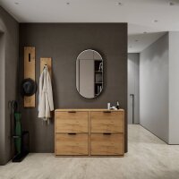 Schuhrank STIVIO 2x 2 Klappen Gold Eiche 60 cm, LED...