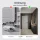 Meuble à chaussures STIVIO 2x 2 portes battantes noir 60 cm, miroir ovale LED sans cadre (2 intensités déclairage)