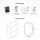 Meuble à chaussures STIVIO 2x 2 portes battantes noir 60 cm, miroir ovale LED sans cadre (2 intensités déclairage)