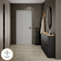 Schuhrank STIVIO 2x 2 Klappen Schwarz 60 cm, LED Spiegel...