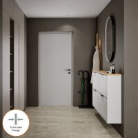 Schuhrank STIVIO 2x 2 Klappen Weiß Grau 60 cm, LED...