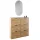 Armario para zapatos STIVIO, 2 x 3 puertas abatibles, roble dorado, 60 cm, espejo LED ovalado sin marco (2 intensidades de luz)