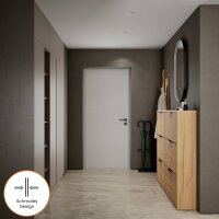 Schuhschrank STIVIO 2x 3 Klappen Gold Eiche 60 cm, LED...