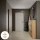 Scarpiera STIVIO 2x 3 ante a ribalta, rovere dorato, 60 cm, specchio ovale con cornice e illuminazione a LED (3 livelli di luminosità)