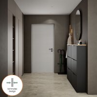 Schuhschrank STIVIO 2x 3 Klappe Schwarz 60 cm, LED...