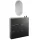 Armario para zapatos STIVIO, 2 x 3 puertas abatibles, negro, 60 cm; espejo LED ovalado sin marco (2 intensidades de luz)