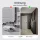 Meuble à chaussures STIVIO 2 x 3 portes battantes, noir, 60 cm, miroir ovale à LED avec cadre (3 intensités déclairage)