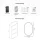 Meuble à chaussures STIVIO 2 x 3 portes battantes, noir, 60 cm, miroir ovale à LED avec cadre (3 intensités déclairage)