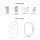Shoe Cabinet STIVIO 2x 3 Flaps White Grey 60 cm, Oval LED Mirror with Frame (3 Light Levels)