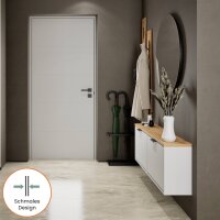 Schuhrank STIVIO 2x 1 Klappe Weiß Grau