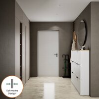 Schuhschrank STIVIO 2x 3 Klappe Weiß Grau
