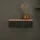 AMYRA Side Table 50 cm in Gold Oak / Black - Wall-Mounted