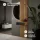 AMYRA Side Table 50 cm in Gold Oak / Black - Wall-Mounted