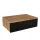 AMYRA Side Table 50 cm in Gold Oak / Black - Wall-Mounted