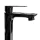 Mezclador monomando para lavabo – Negro brillante, 17 cm