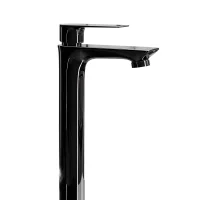 Single-handle faucet for washbasin – glossy black,...